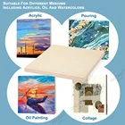 Artist Gesso Board Customizable Titanium White Acrylic Gesso Magnetic Wood Artist Canvas Boards For Painting