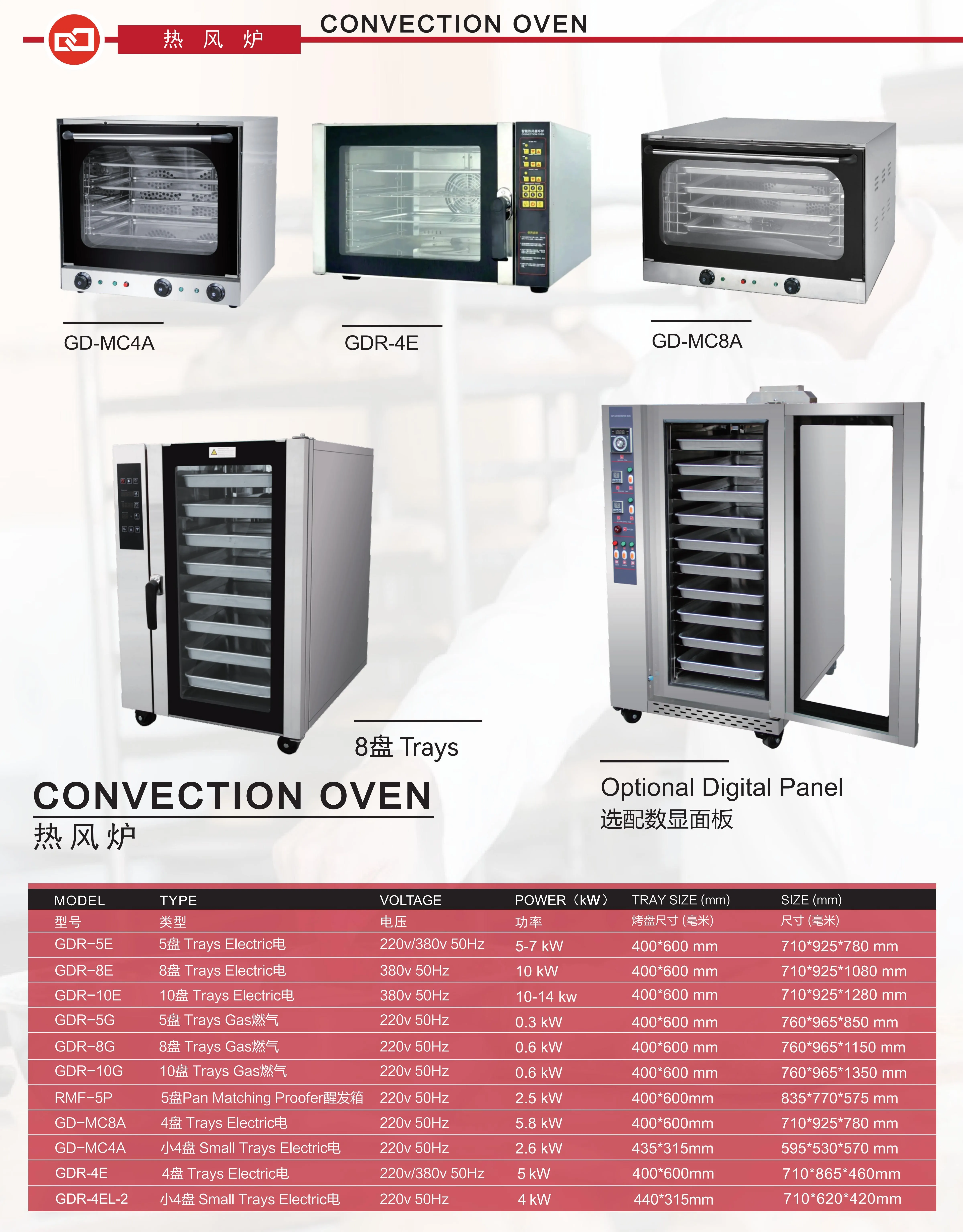 Bakery pastry bread industrial convection oven oven electric steam baking equipment commercial convection oven prices for sale