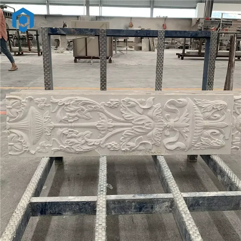 product natural marble cnc carving wall panels for interior design hot sale cnc 3d beige marble wall tiles-2