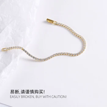 Wholesale Custom 925 Sterling silver wedding Jewelry CZ Stone Tennis Chain Bracelet