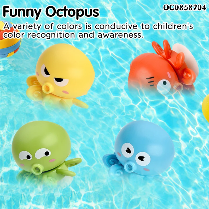 Hand eye coordination training educational octopus fishing baby bath toys set