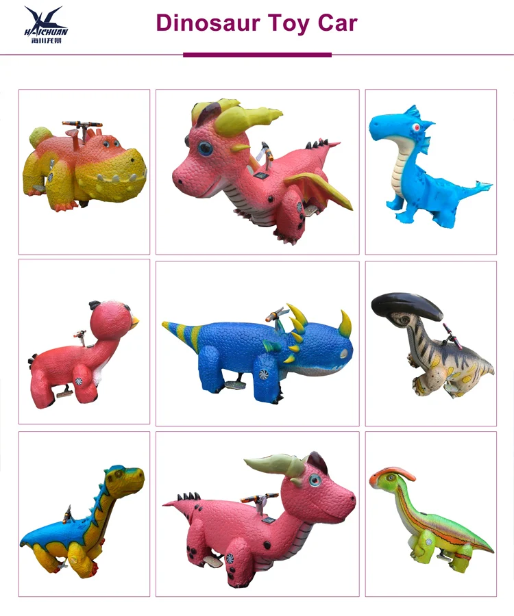 product theme park rides amusement battery coin operated interactive dinosaur scooter rides car toy for sale-3