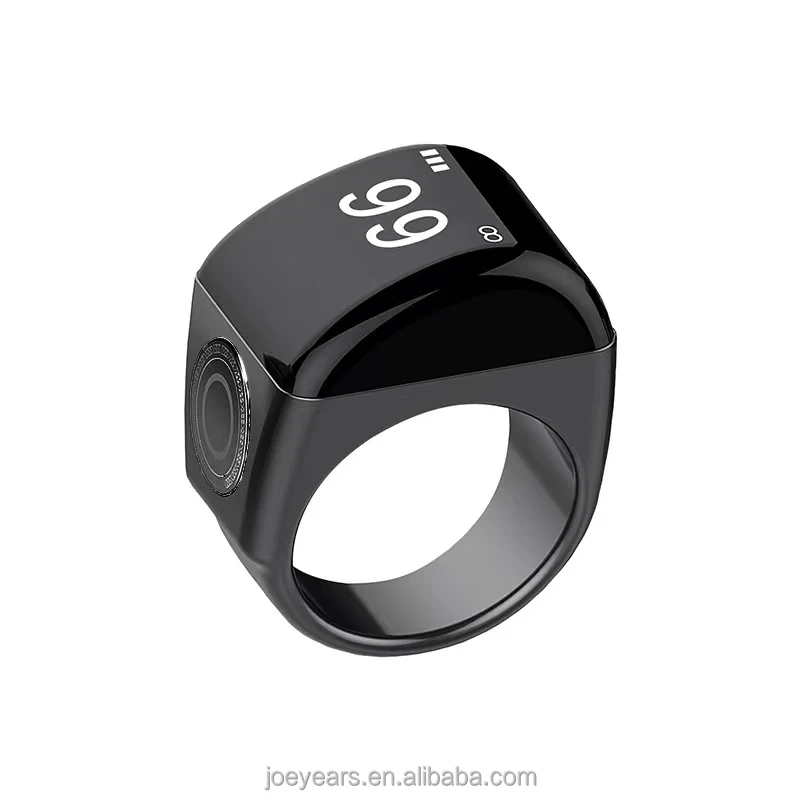 Smart Zinc Alloy Muslim Islamic Electronic Zikir Counter Digital Azan Alarm Clock Tasbeeh Tasbih Zikr Ring RechargeablePray Ring