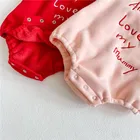 Baby Cotton Clothes Sweet Letter Embroidery Long Sleeve Baby Jumpsuit For Winter Baby Girls Cotton Clothes