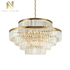 Crystal Modern Led New Product Gallery Indoor Decoration Gold Crystal Modern LED Pendant Light