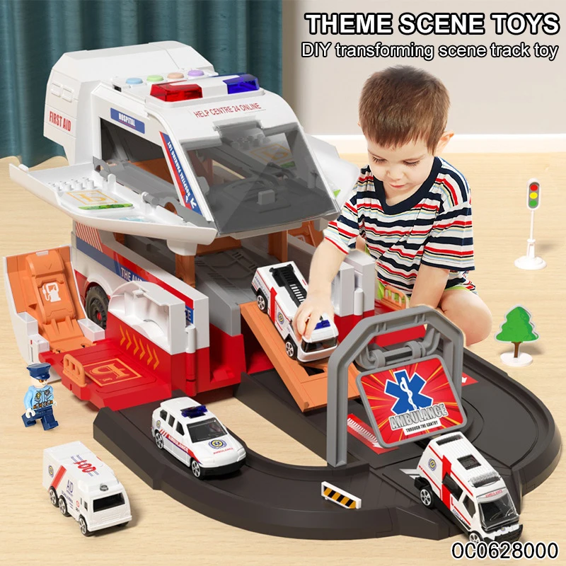 Boy children's games truck game electric slot track car plastic toy for kids