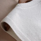 Vest Vest Sweater Custom OEM 100% Woolen V Neck Loose Fit Sleeveless Knitted Sweater Vest For Women
