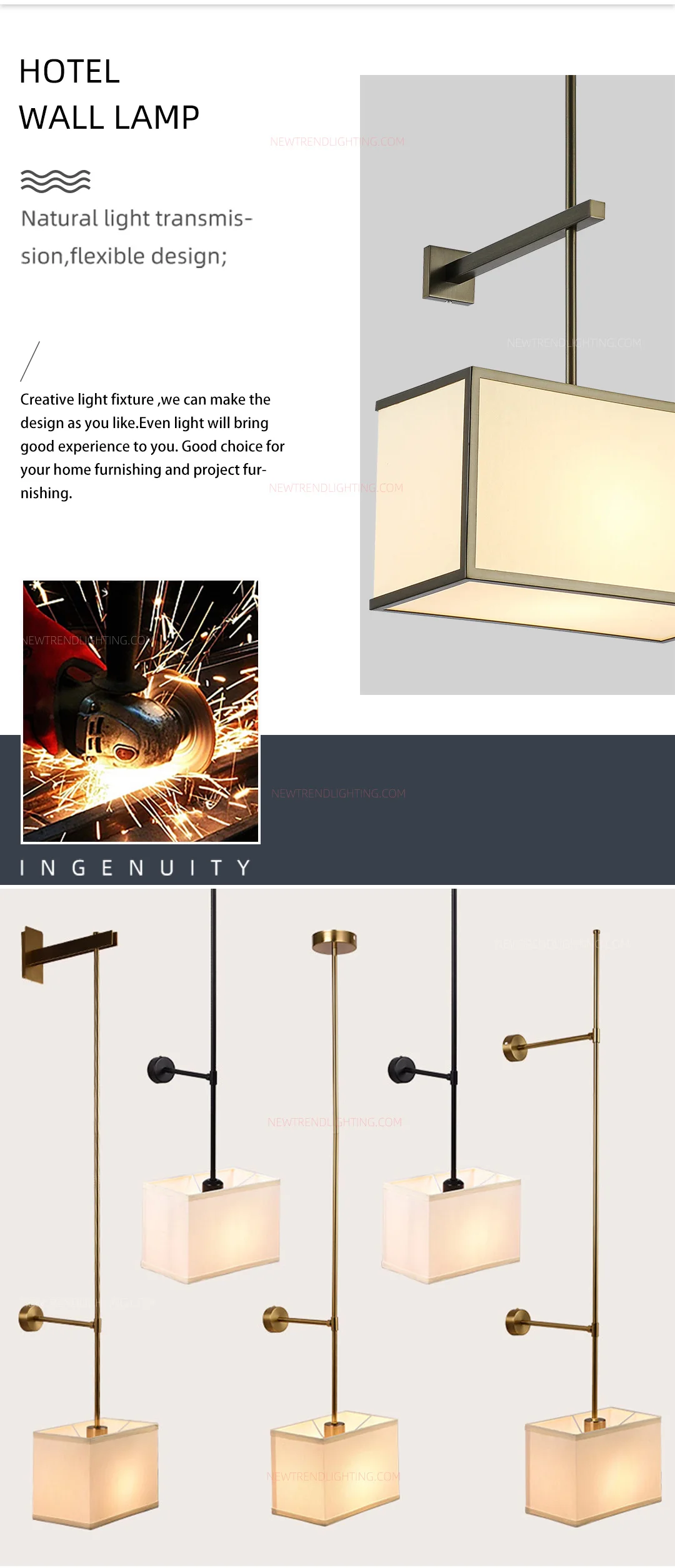 cpl 505 bespoke led wall sconce commercial accent lighting for hotel corridor guest room-1
