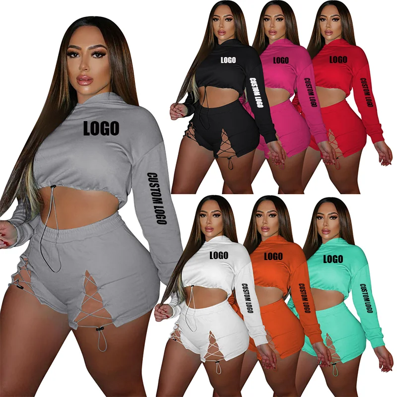 Women's Plus Size Crop Top and Stacked Leggings 2pc Set (White) IN