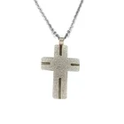 Cross Pendant Crosscross Real U Jewelry Custom Cross Jewelry Wholesale Stainless Steel Polished And Sandblast Accent Cross Pendant Necklace 2022
