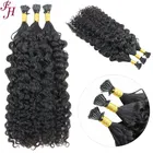 FH Wholesale 100% 10a I Tip Indian Human Hair Curly Extensions Deep Curly Double Weft I Tip 1g Human Hair I Tip