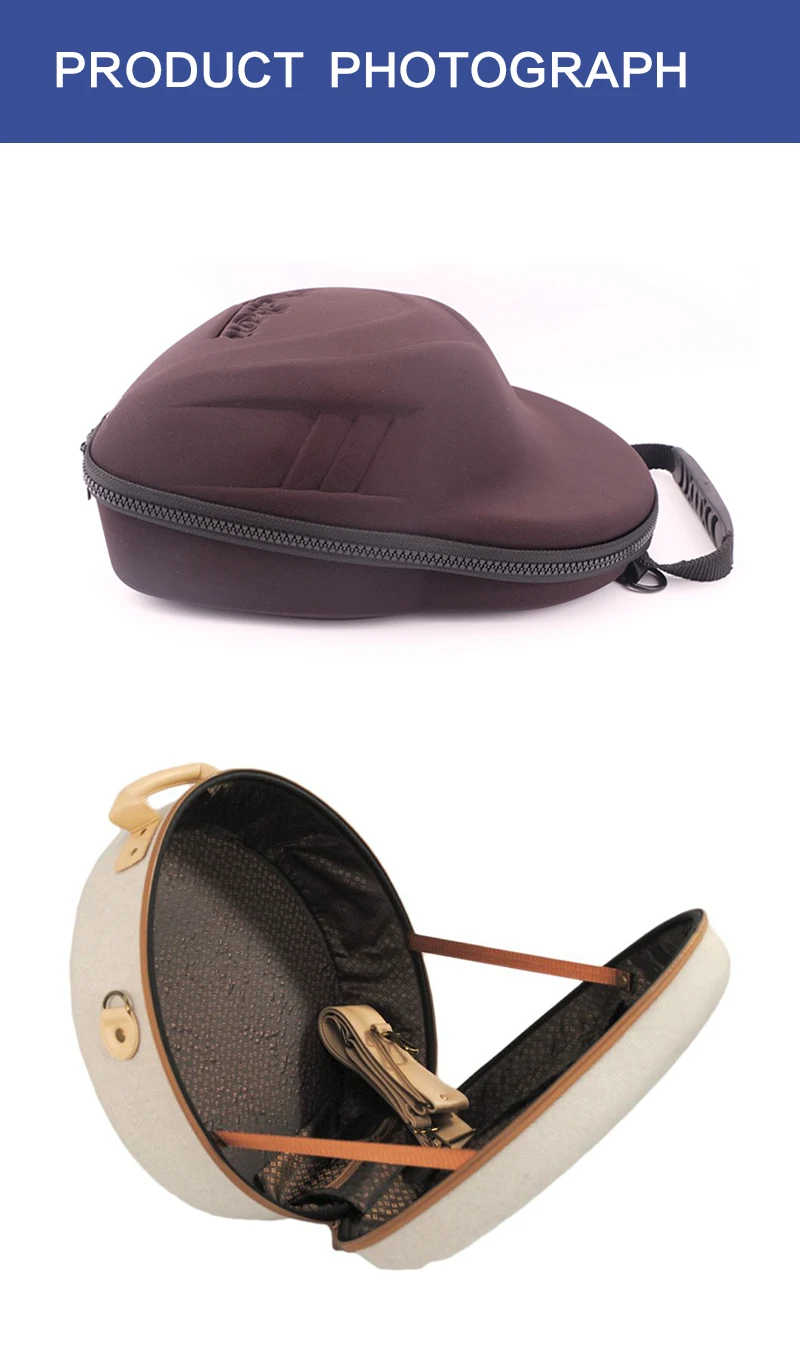 Factory Custom Hat Bag Designer Baseball Portable Hat Storage Boxes Hard Cowboy Eva Cap Case Carrying Travel Case Bag details