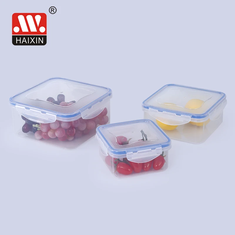 Meal Storage Container With Locking Lid Refrigerator Food Containers Plastic Set Storage Microwave Safe Stackable Lunch Box