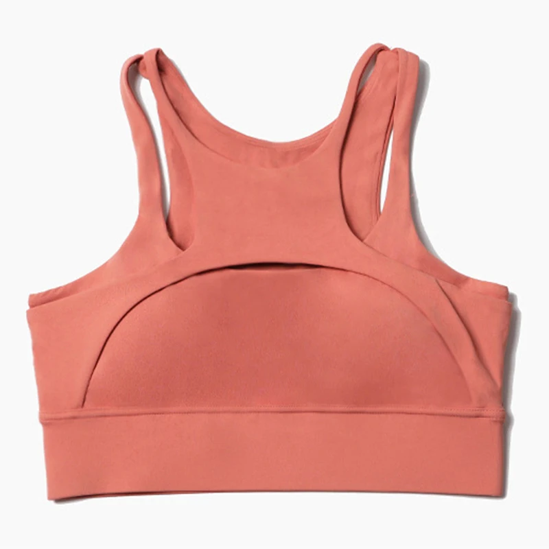 Women's Fitness Gym Sports Bra Women's Yoga Lingerie Front Cutout Design Running Push-Ups Sports Bra