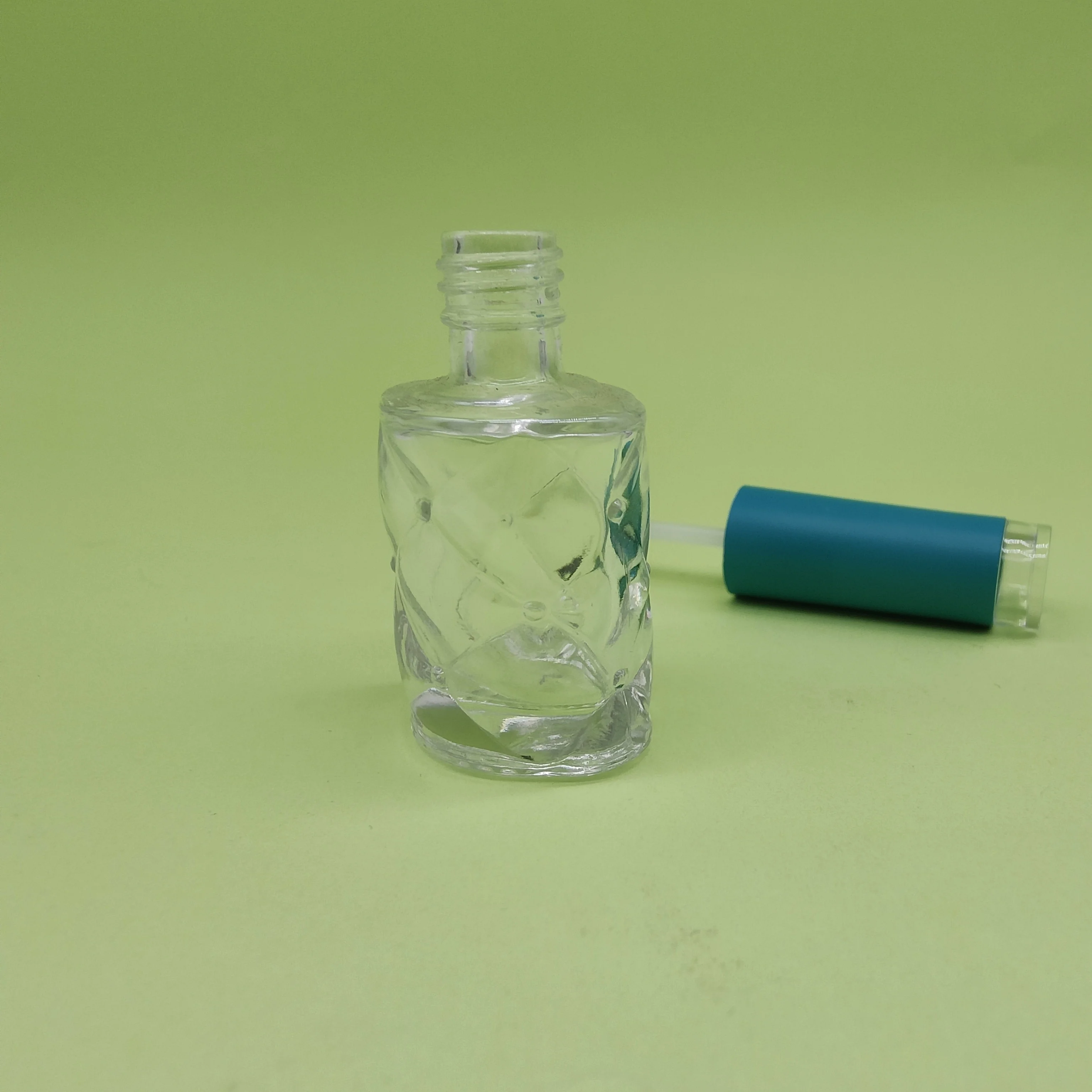 product wholesale 12ml transparent customizable empty glass nail polish bottle with screw cap uv gel empty glass bottle-25