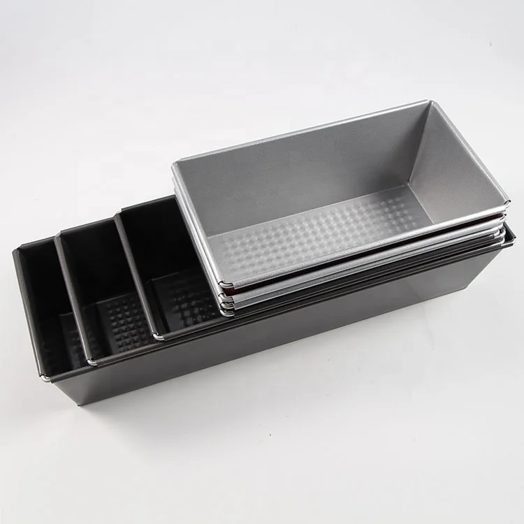 Carbon Steel Bakeware Non-Stick Corrugated Toast Box Bread Baking Mold colorful Square Loaf Pan carbon baking tray