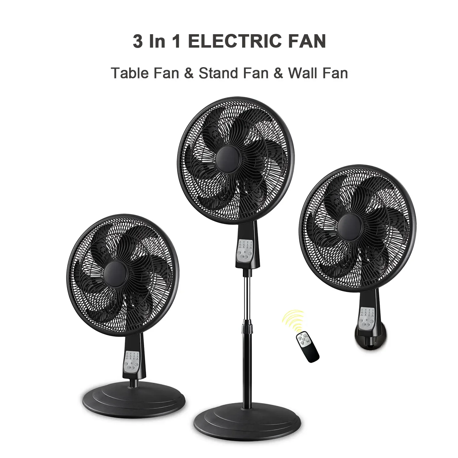 Table Fan, 18''Oscillating, Wall, 3-In-1, HJ-18CR3 - detail 2