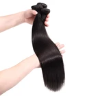 Wholesale Double Weft Hair Weave Bundle Grade 12A 100% Unprocessed Natural Black Color Straight Human Virgin Hair Bundles