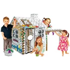 Children OEM Wholesale Children Kids Toy Art Craft Graffiti Cardboard DIY House Doodle Puzzle 3d