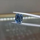 Diamond Double Jewelry Top Quality Emerald Cut Blue Moissanite Diamond Factory Price