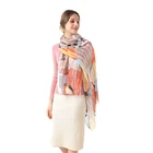 Pattern Scarves March New Trade Festival Wholesale Pattern Spring Polyester Scarf For Women