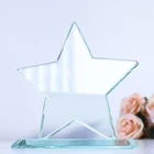 Shape Crystal Wholesale New Design Star Shape K9 Blank Crystal Glass Trophy Personality Custom Crystal Award Trophies