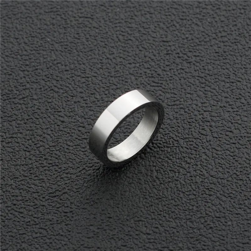custom name rings blanks smooth surface men women stainless steel luxury business gifts jewelry
