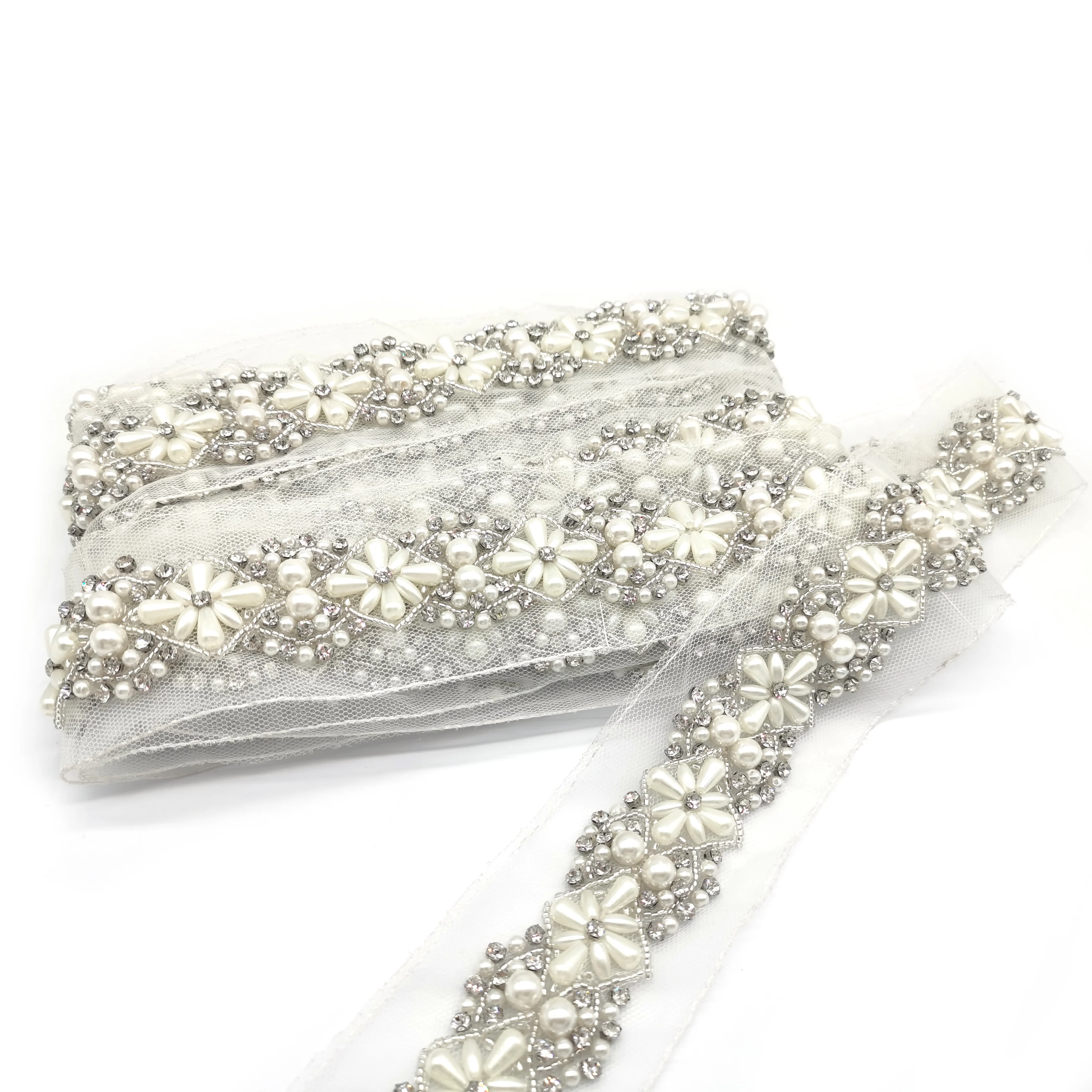 Bridal Sash Belt for Wedding Dress Rhinestone Applique Wedding Belts 