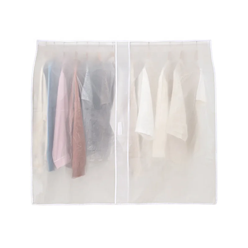 Great Quality Thickening Dust Bag for Clothes Wardrobe Organizer 3D PEVA  Bag Dress Suit Cover Transparent Garment Bag