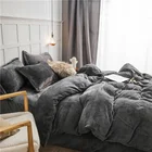 Super Comforter Super Warm Sequined Flannel Bedding Comforter Cover Set With Sheet