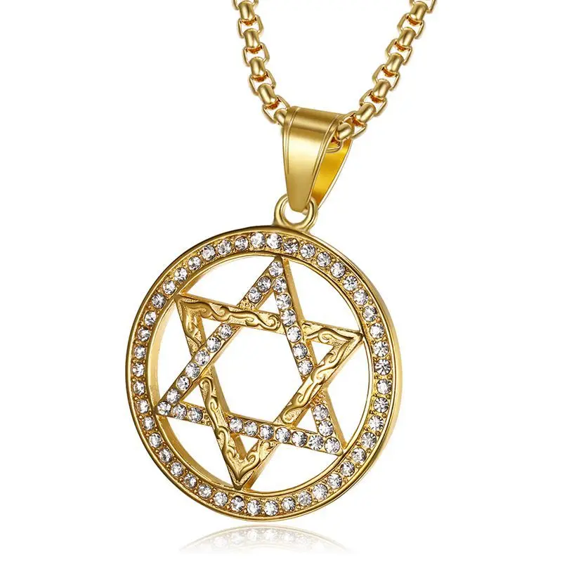 Jewish Jewelry Stainless Steel Gold 