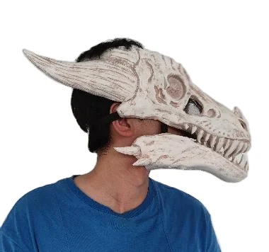 Costume Party Accessories Scary Rubber Animal Dragon Head Halloween Party Mask Cosplay