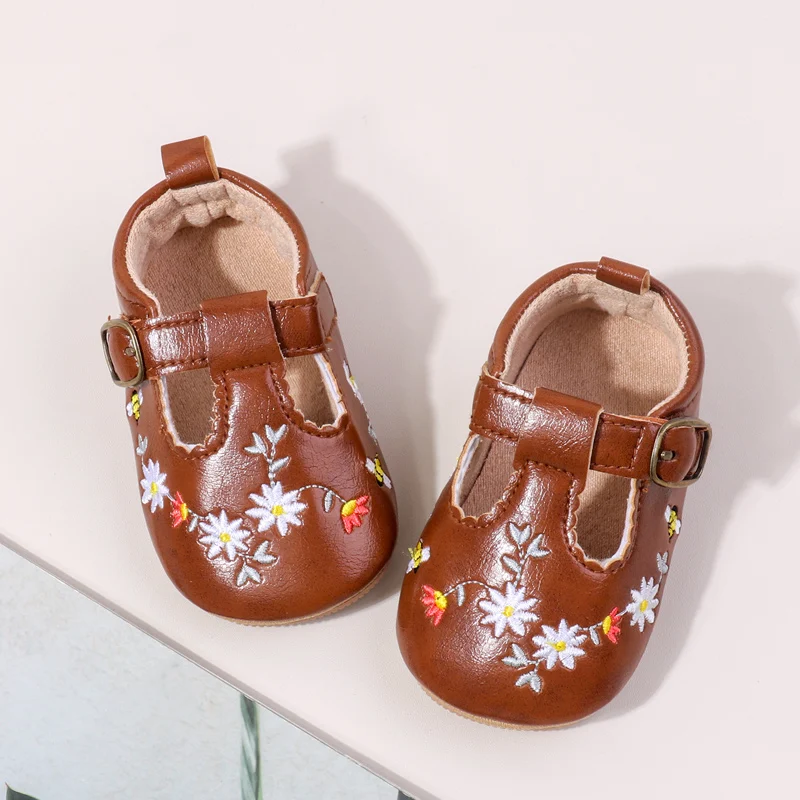 2025 New Design Hollow Breathable Beautiful Flower High Quality Baby Girl Soft PU TPRClassical Princess Shoes details