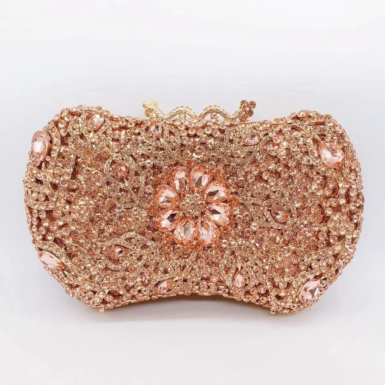 Amiqi MRY77 Beautiful Chain Diamond Rhinestone Evening Clutch Crystal Purse Bling Glitter Gold Bags For Evening Parties