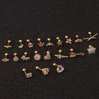 Piercing Stainless Steel Rhinestone Body Piercing Jewelry Women Creative Nose Stud