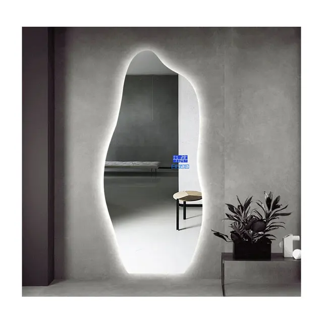 BOLEN irregular smart Led Mirrors Wall Full Mirror Hotel Bathroom Full Length Led Mirror With Light