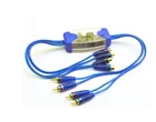 Car Car Universal 4 Channel RCA Ground Loop Isolator Line Noise Filter Eliminator 50W Blue