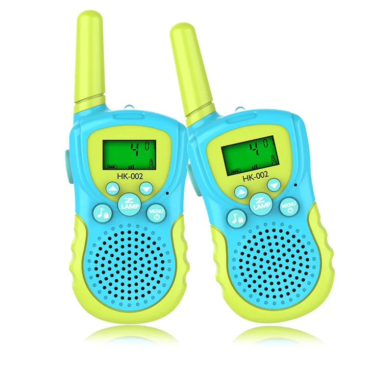 Aphse Kids Walkie Talkie Two Ways Radio Toy T-388 Walkie Talkie for Kids 3 Miles Range 22 Channels Built in Flash Light FRS GMRS Mini Handheld Toy for Outdoor Adventures Camping Hiking Set of 2 