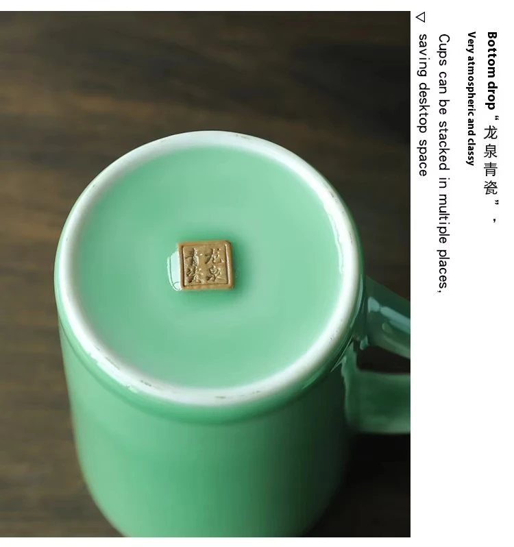 product longquan celadon large large classic design capacity ceramic mug draft beer water ceramics cup for summer party drinking cup-11
