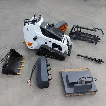 China Factory Sale Front End Loaders Compact Crawler Mini Skid Steer Loader With Diesel Engine