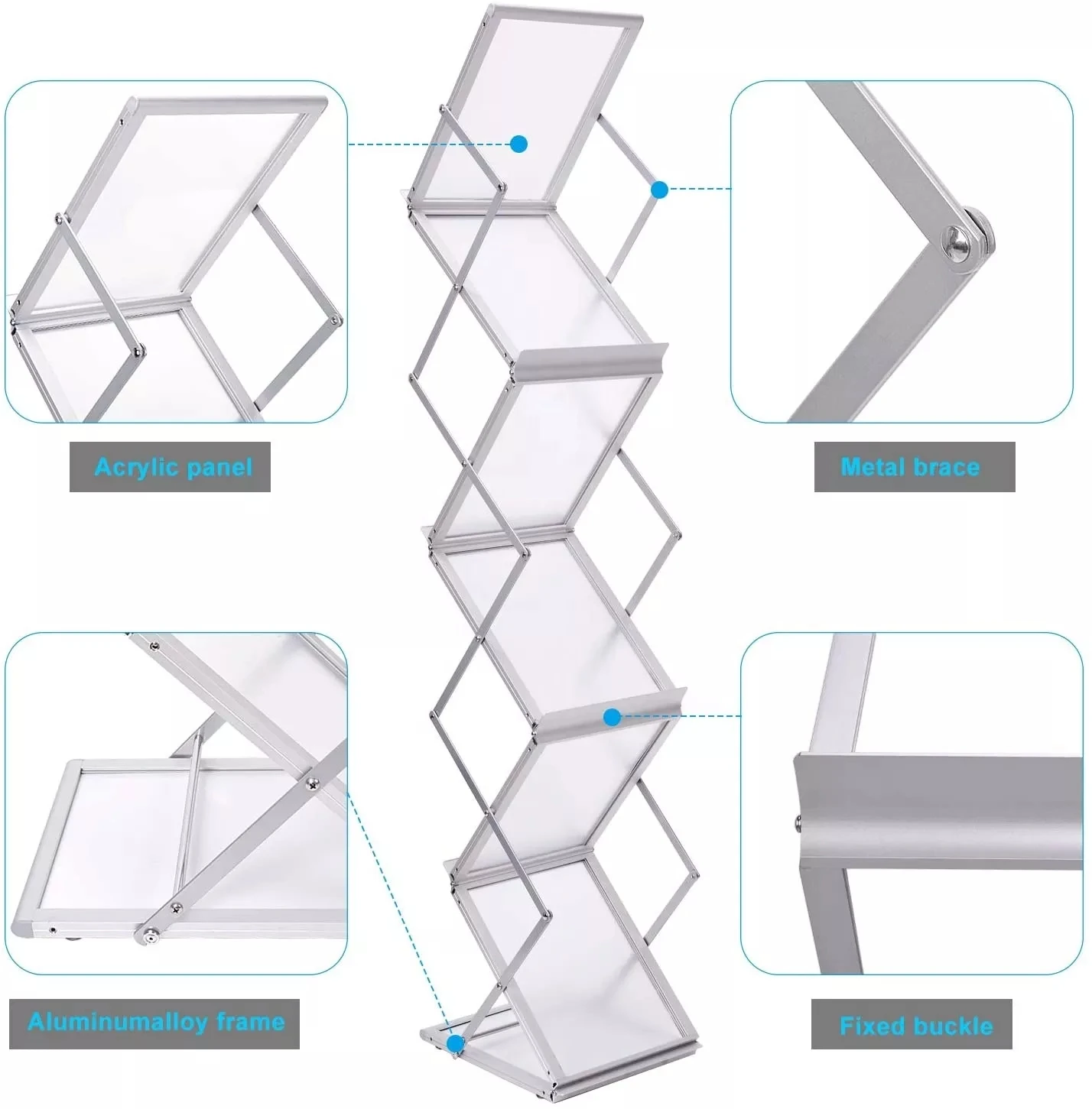 A3 & A4 Catalogue Shelf Magazine Holder Folding Brochure Stand Buy