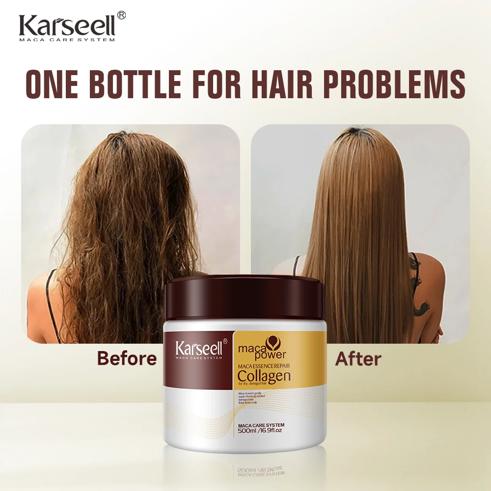 Hair Treatment For Dry And Damaged Hair Karseell Maca Collagen Hair Mask 500ml Factory Price Wholesale