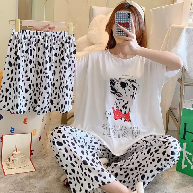 Short Sleeves Pajama Satin Sleepwear 