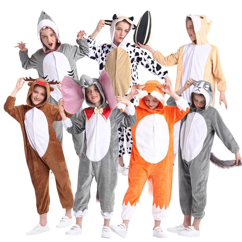 Zoo Kigurumi Animal Pajamas Fox Dog Cow Sleepwear Jumpsuit Game Cosplay  Costume Halloween Carnival Party Costume Kids Boys Girls - Buy Zoo Kigurumi  Kids,Halloween Costume Kids,Game Cosplay Costume Kid Product on 