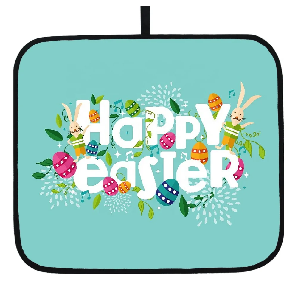 Bowl dish drainage mats Square double-sided Easter day custom Presents super absorbent quick dry dish drying mat