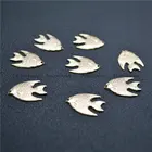 Anti-fading Gold Plating Metal Fish Charms DIY Dangle Earrings Making Supplies Jewelry Findings