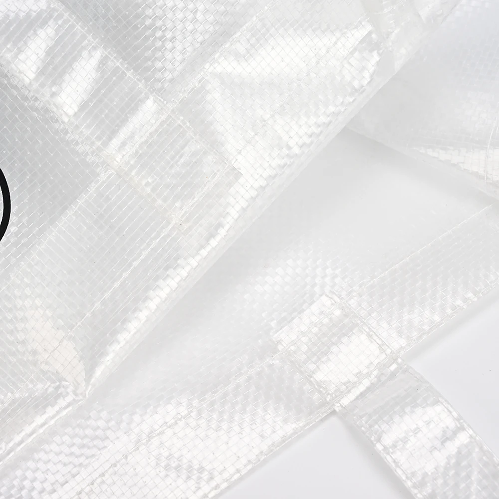 Custom Eco-Friendly Reusable Grocery Bag Recycled PP Woven Shopping Tote Bag Waterproof Durable Logo Laminated Durable Screen details