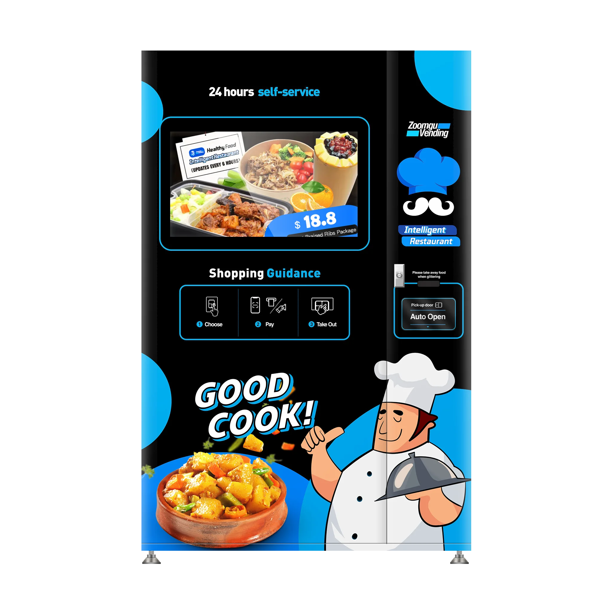 Automatic Frozen Food Vending Machine Frozen Meal Box Bento Vending