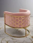 Furnitures Velvet Chair Contemporary Style Luxury Home Furnitures Velvet Upholstery Golden Stainless Steel Sofa Chair