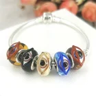 Glass Beads Handmade Murano Lampwork Glass Large Hole Beads Fit Diy European Charm Bracelet Accessories